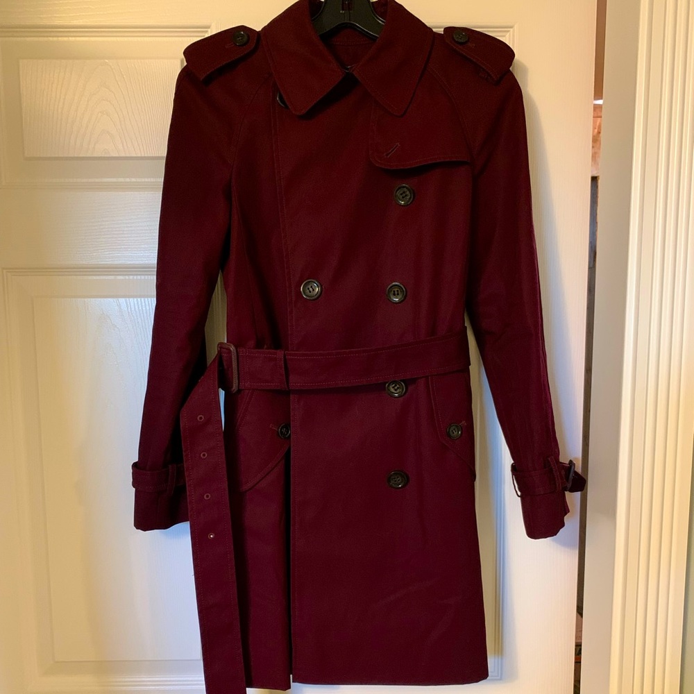 Burgundy Coach trench